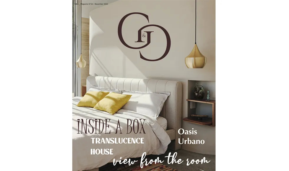 Front cover of G&G Magazine, September 2020 issue, featuring a luxury bedroom with a large G&G logo on the wall.