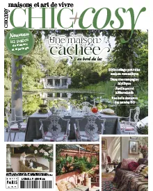 Close-up of a Chic+Cosy magazine cover, featuring the title prominently.