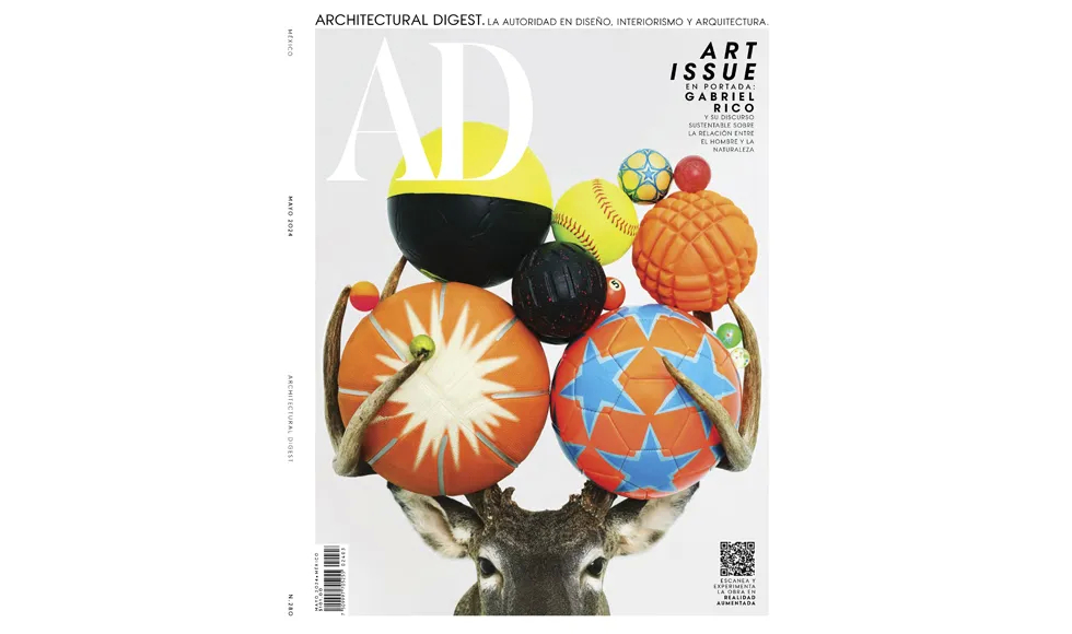 Architectural Digest Mexico article on KOKET, presenting high-end, fashionable furniture and decor items in beautifully designed rooms.