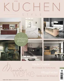 Cover of Küchen Style magazine, May 2024, displaying a collage of six modern kitchen designs.