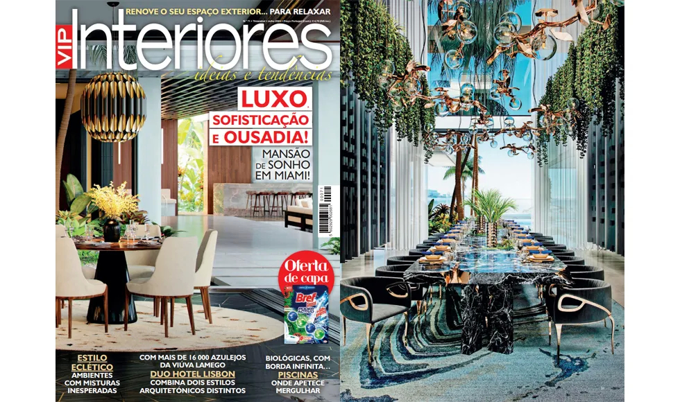 Consulta executada com êxito  VIP Interiors Portugal featuring a dining table with multiple Chandra Chairs.