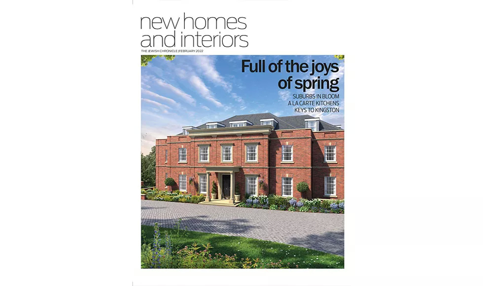 The Jewish Chronicle's New Homes and Interiors cover, Full of the joys of spring, featuring Heronslea property.