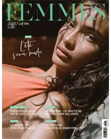 The cover of Femmes magazine features a woman sunbathing, with L'été sera mode (Summer will be fashion) as the main text.
