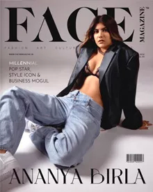 Ananya Birla on the cover of Face Magazine, with text Millennial Pop Star, Style Icon & Business Mogul.