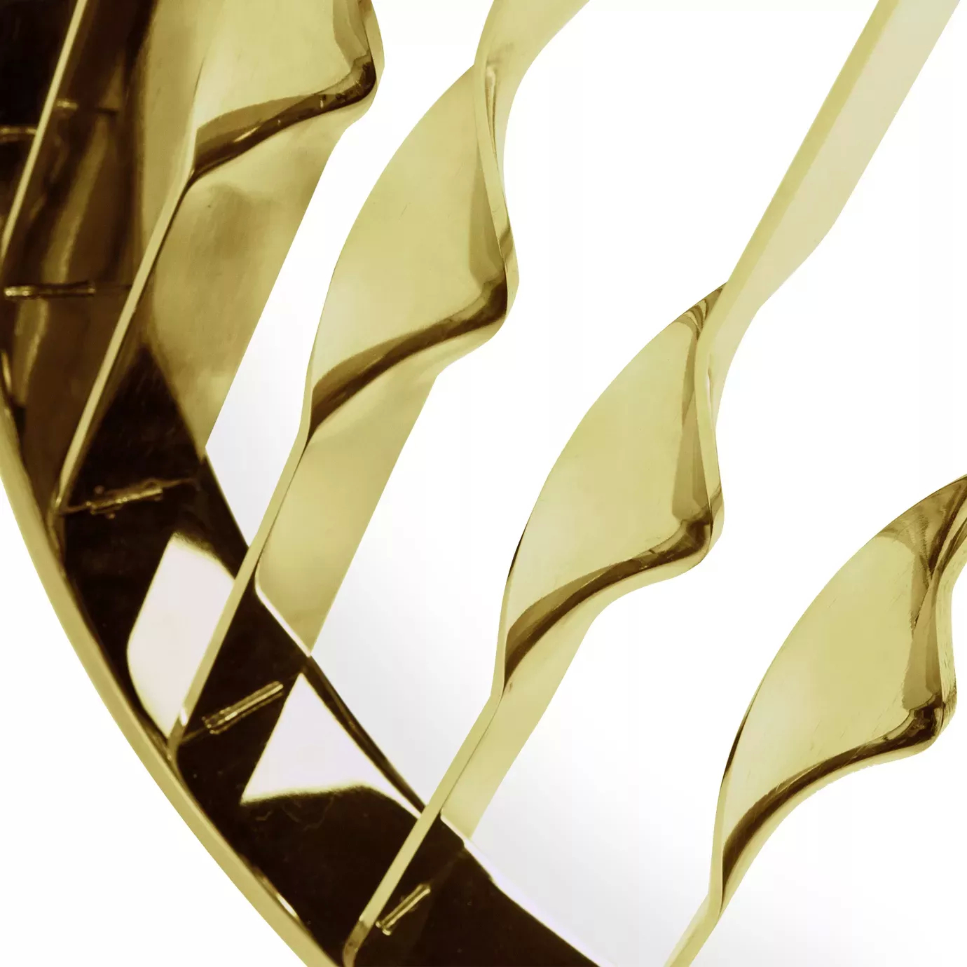 Elegant close-up of the sculptural golden base detail of the Mandy Stool.