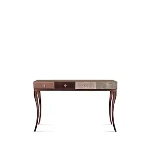 Elegant Untamed Console with earth-toned drawers and golden details.