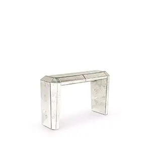 Elegant mirrored Tamara Console with modern geometric design.