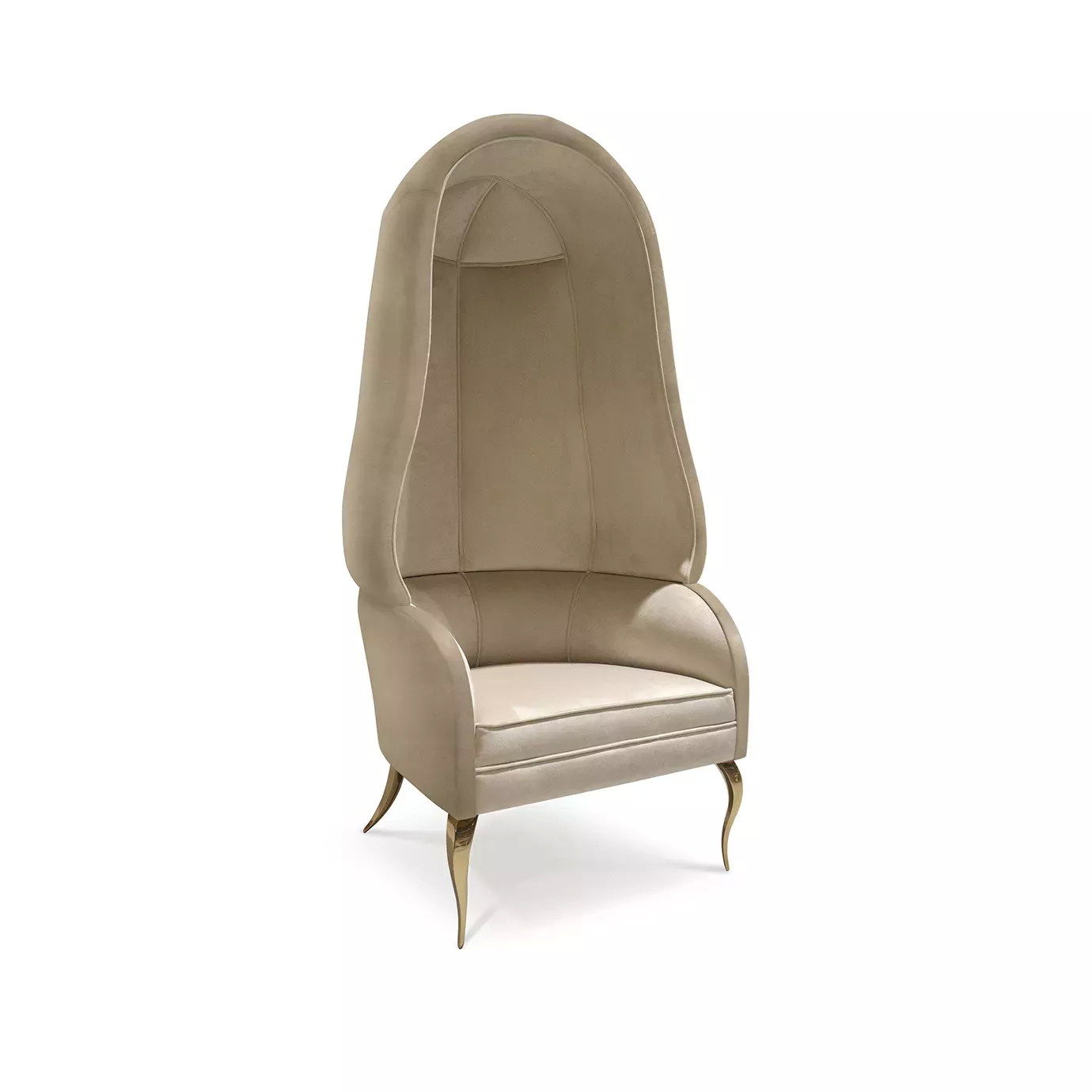 The Drapesse Watermark Leather Back Chair features a sleek design with a leather back and a distinctive watermark detail.