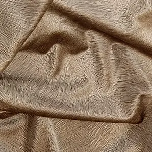 Hide Velvet Fabric with a rich, textured pattern and warm tone, showcasing its luxurious texture and elegance.