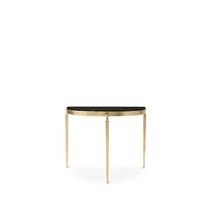 Slender elegance radiates from the Gisele Demi-Lune Console