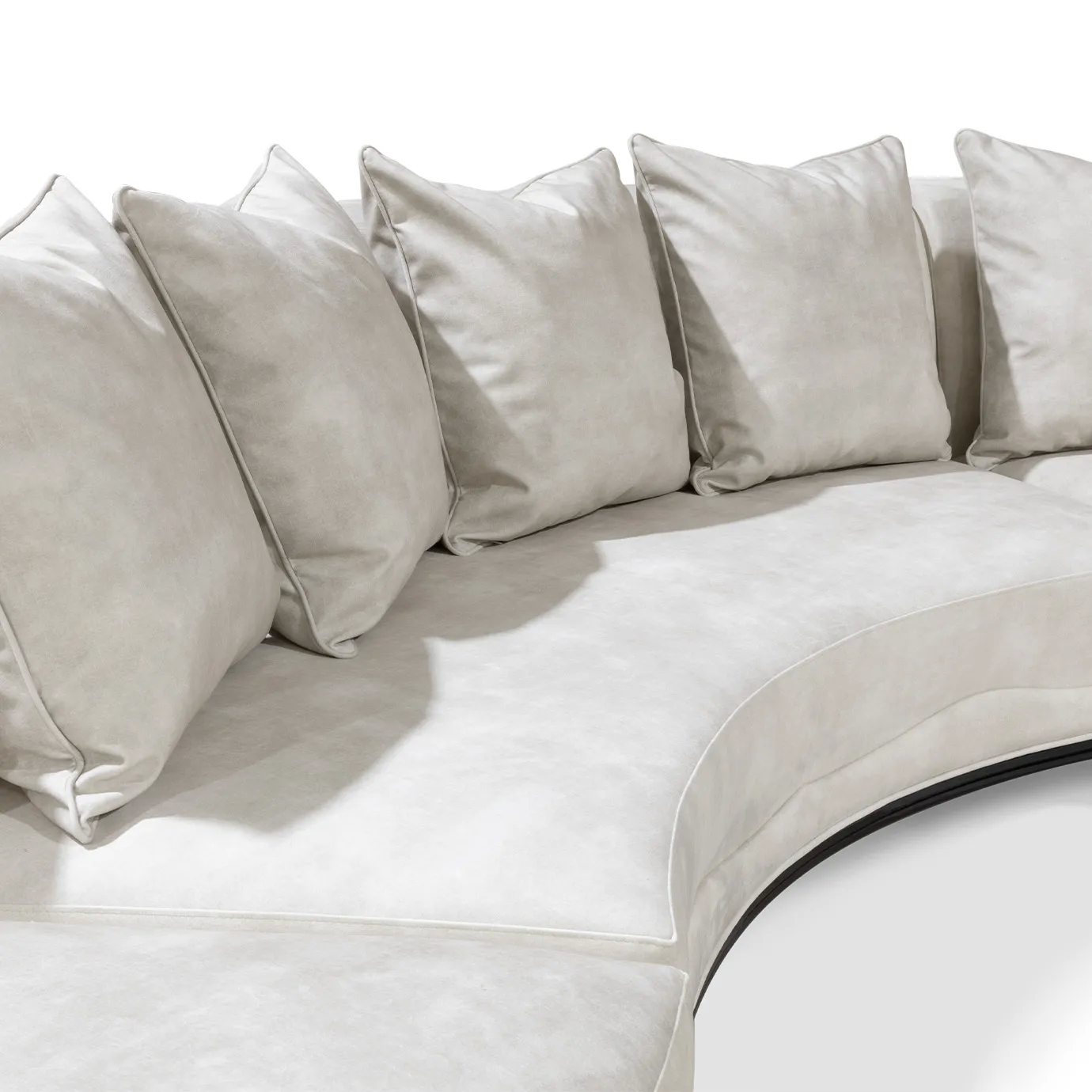 Close-up showcasing the soft, inviting sofa cushions on the Heavenly Sofa, emphasizing its comfort and luxurious feel.