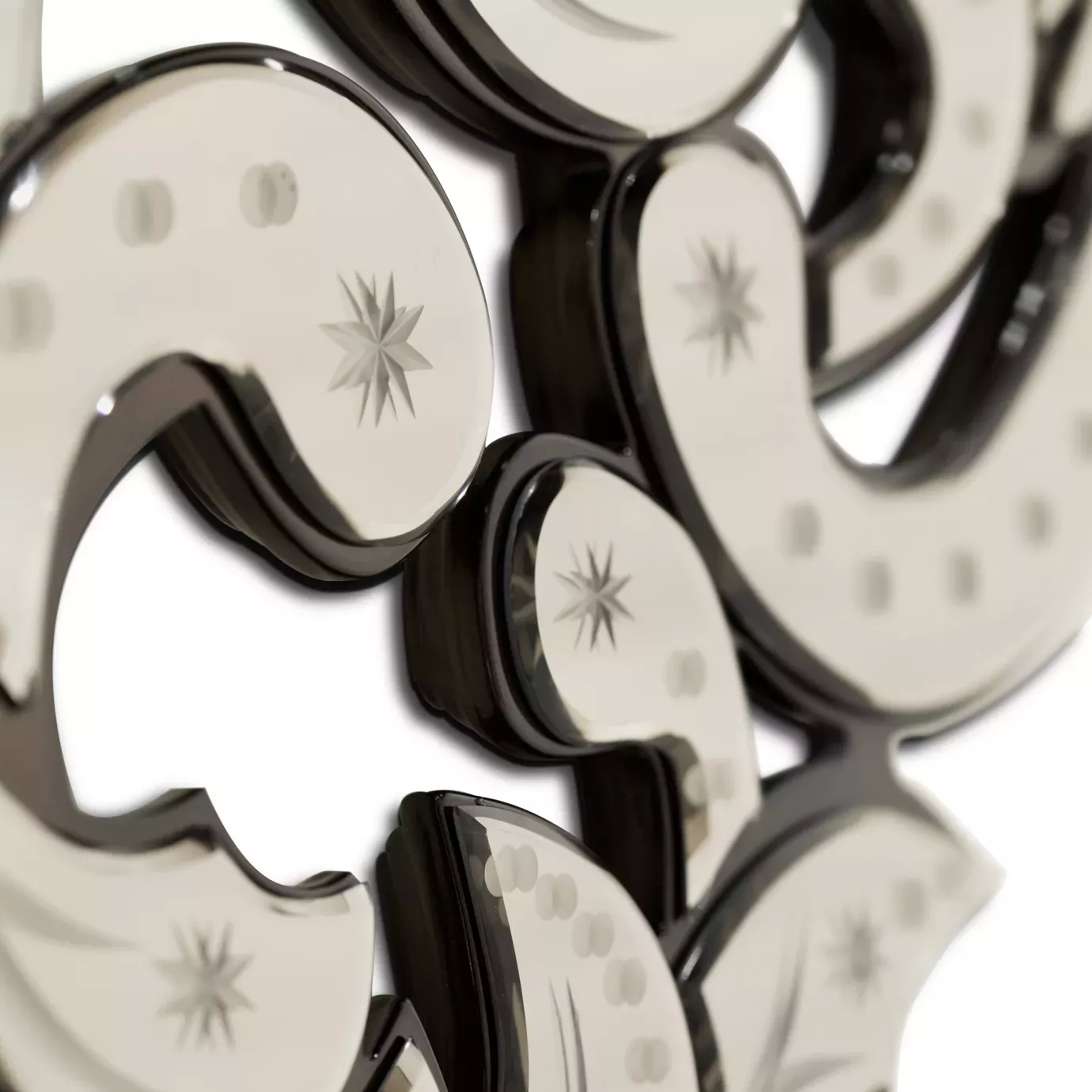 Artistic close-up highlighting the subversive glamour and intricate design of the Addicta Mirror.