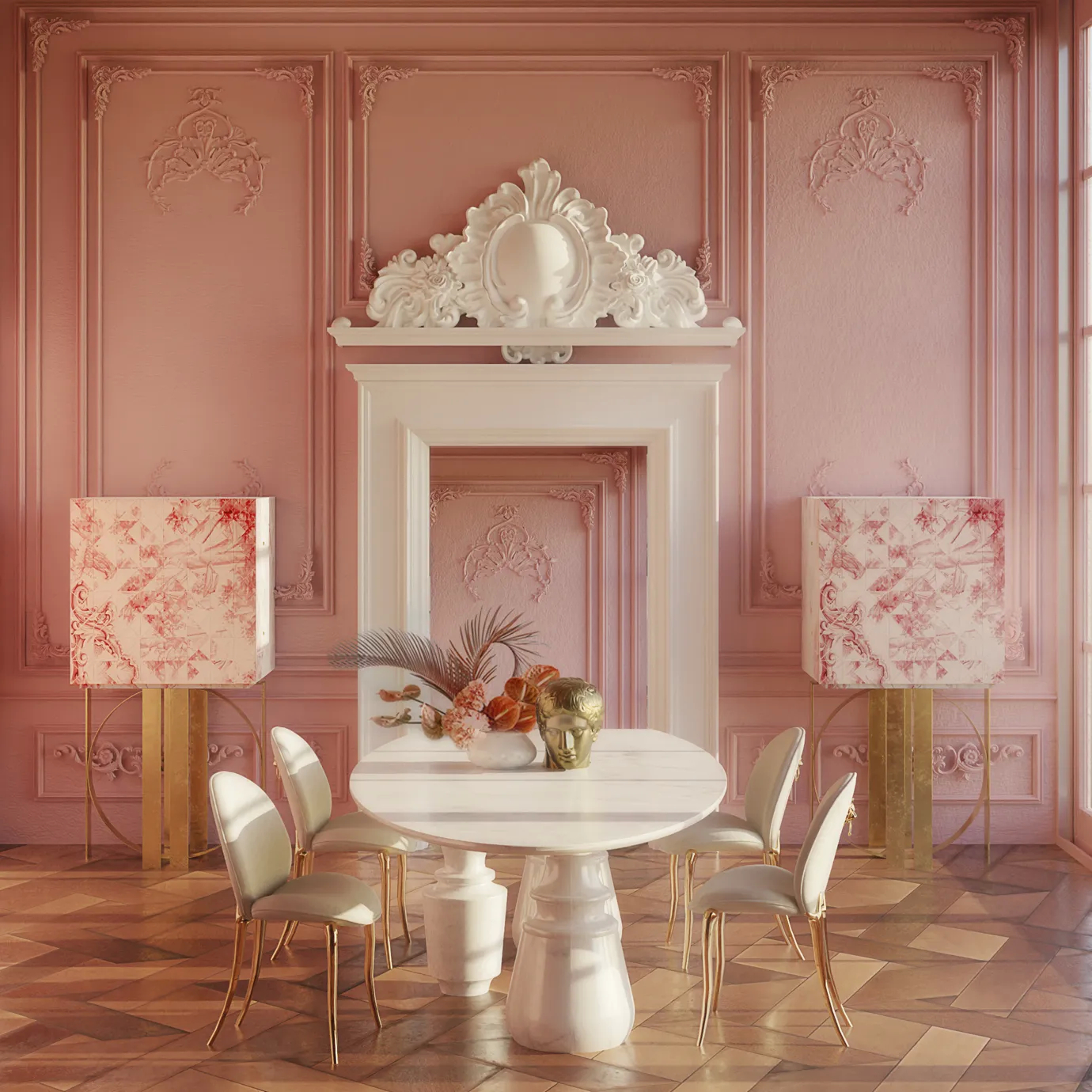 The Soleil cream chair placed in a soft pastel-toned room, complementing the serene decor.