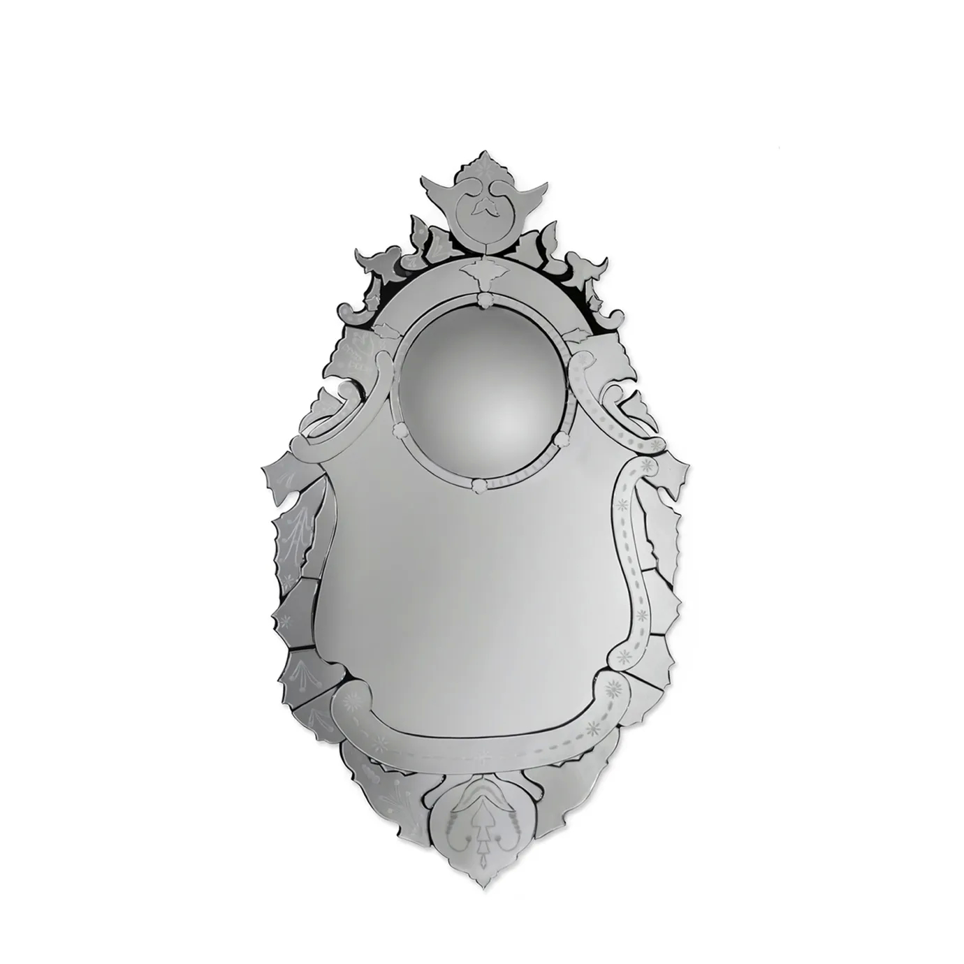 Modern rectangular mirror with textured surface and subtle geometric pattern, featuring a sophisticated neutral finish and minimalist frame design