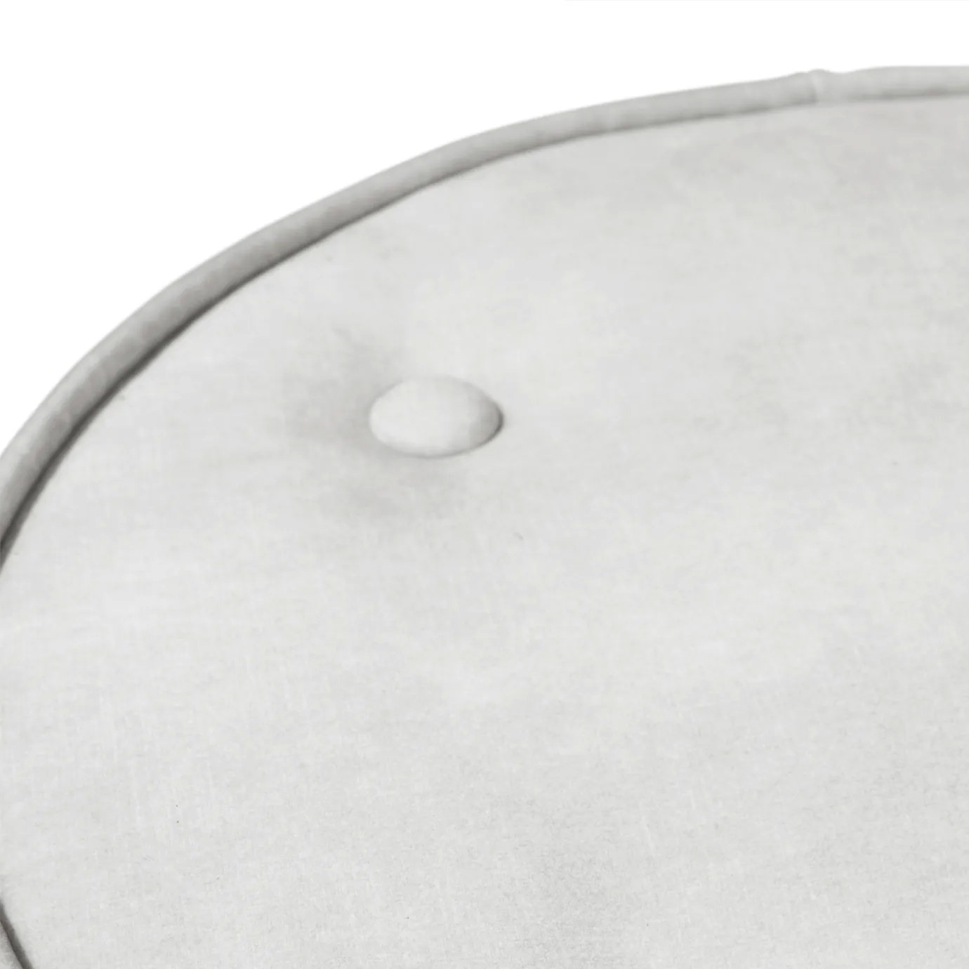 Close-up of Olivia Fabric Stool, highlighting its smooth white fabric surface and subtle texture.