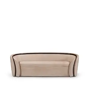 Front view of Sultana sofa, featuring plush upholstery and luxurious design with elegant armrests and tufted detailing.