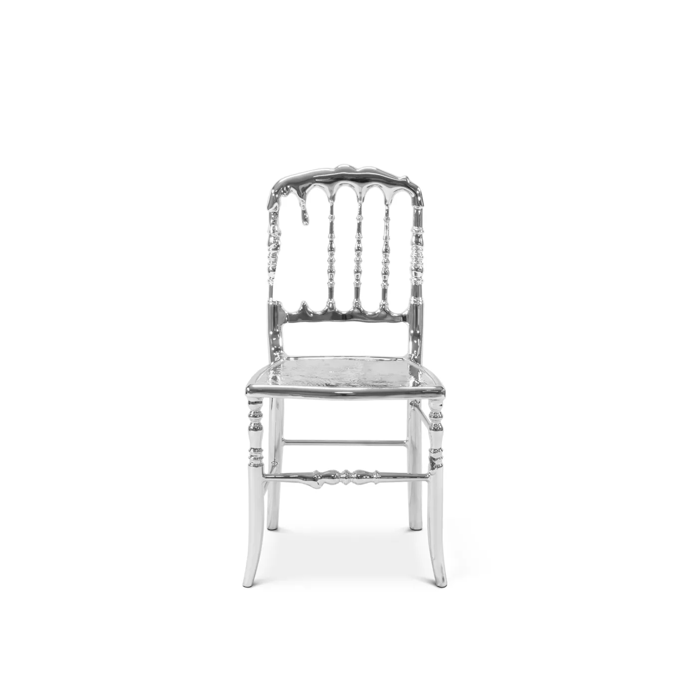 Elegant chair with a sleek, modern design featuring a curved backrest and luxurious upholstery.