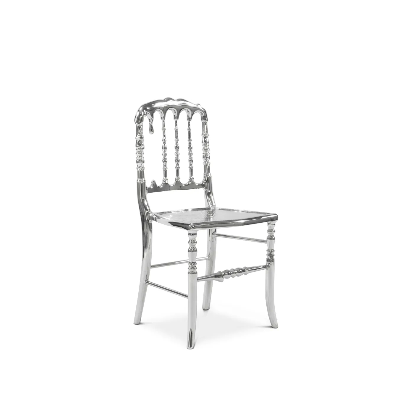 Chic chair with a sophisticated design, featuring a curved backrest and luxurious, modern upholstery.