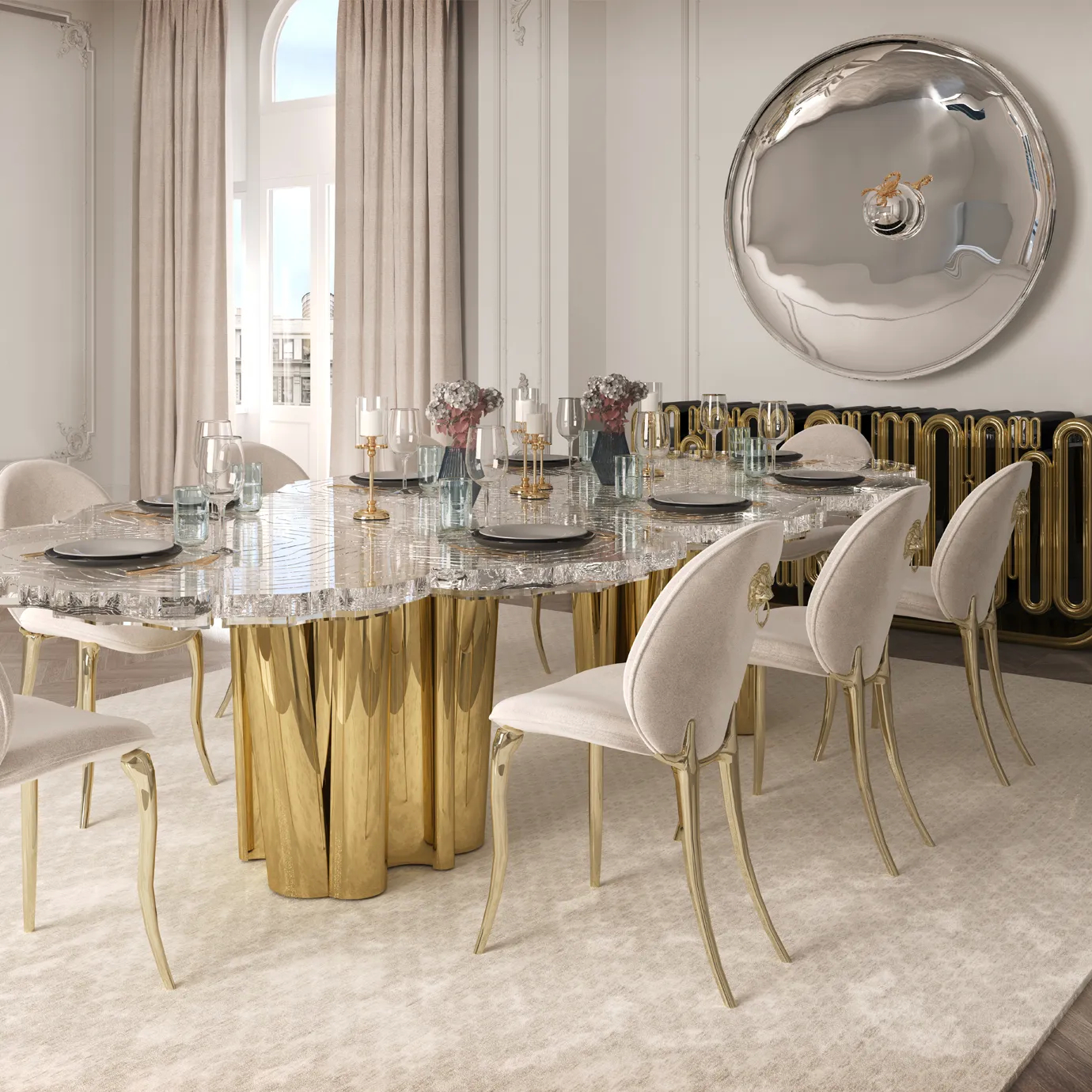 Metamorphosis mirror featuring a bold design with unique detailing, ideal for contemporary spaces.