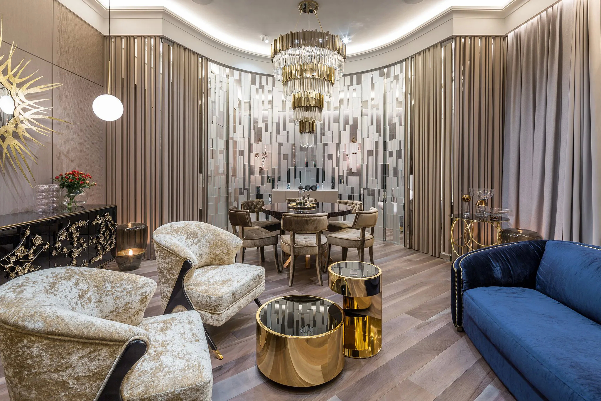 A luxurious and modern apartment interior, showcasing Koket's exquisite design in the Apartment Budapest project.
