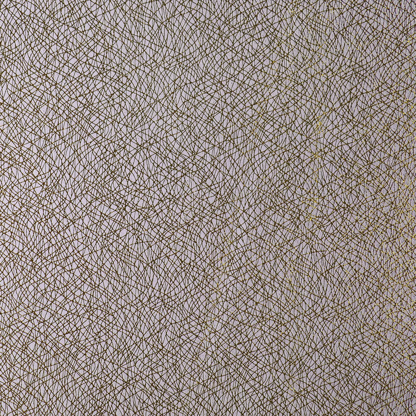 Close-up of a Glamour Golden fabric swatch with an abstract pattern of fine gold lines interwoven on a light base, showcasing its unique texture and a subtle metallic sheen that gives it a feeling of modernity and radiant elegance.