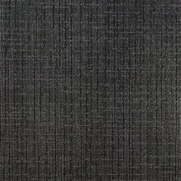 A close-up of Moreira 7063 Synthetic Leather shows a finely ribbed, horizontal texture in a dark charcoal gray tone.