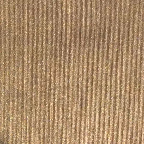 A close-up of Pearl Synthetic Leather shows a textured surface with fine, vertical lines and subtle shimmer in a warm, light tone.