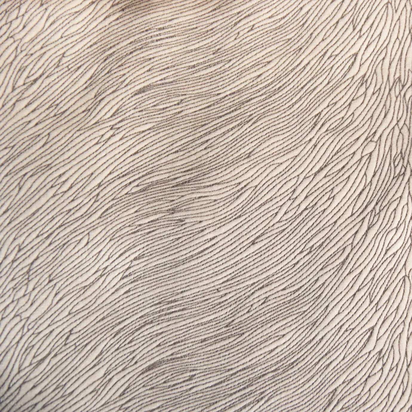 A detailed view of textured Hide Velvet 070 fabric in a light beige or cream color.