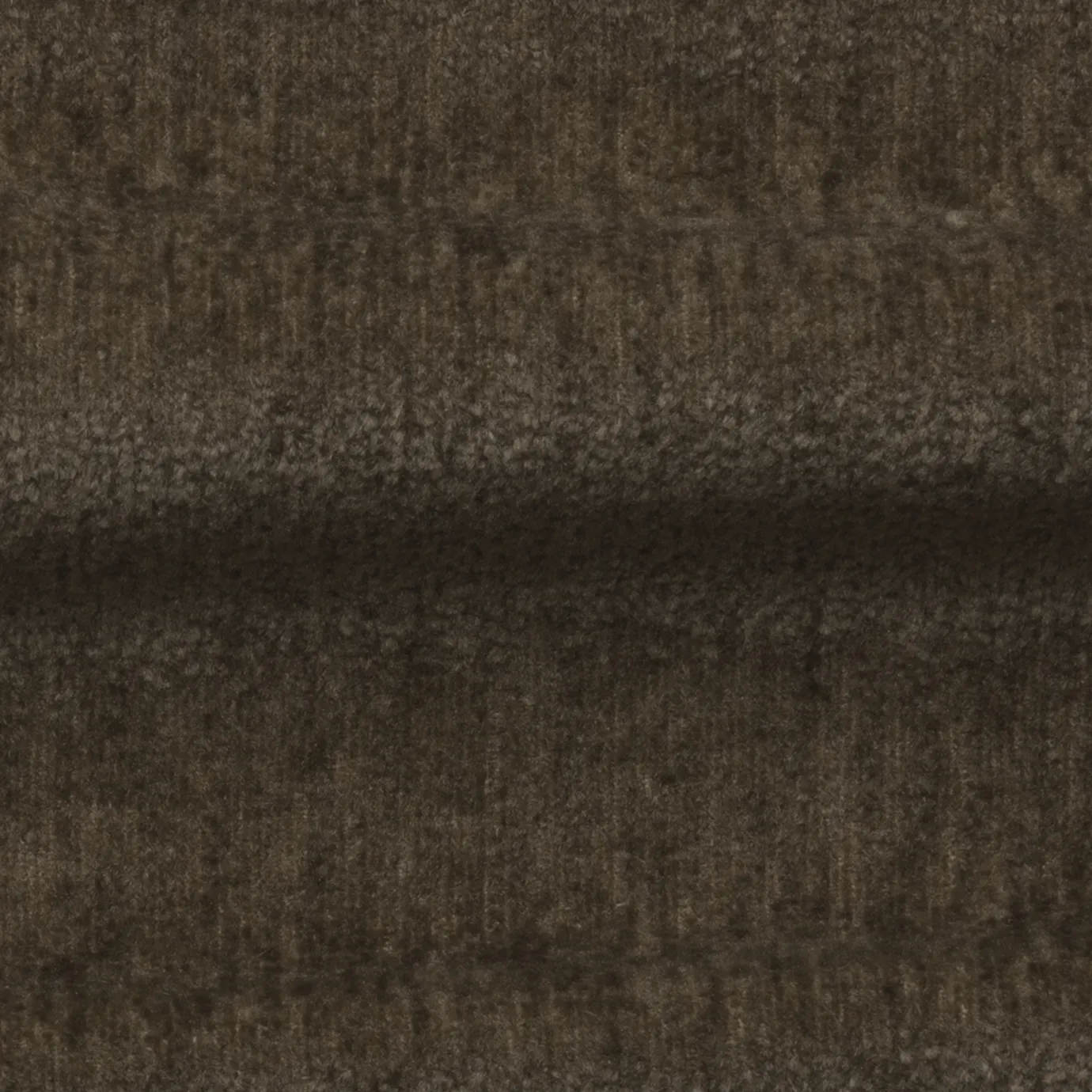 Soft, textured Chinchila Taupe Belle Velvet fabric with subtle variations in its rich, warm gray-brown tones, creating a plush surface.