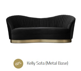 KELLY SOFA (METAL BASE)