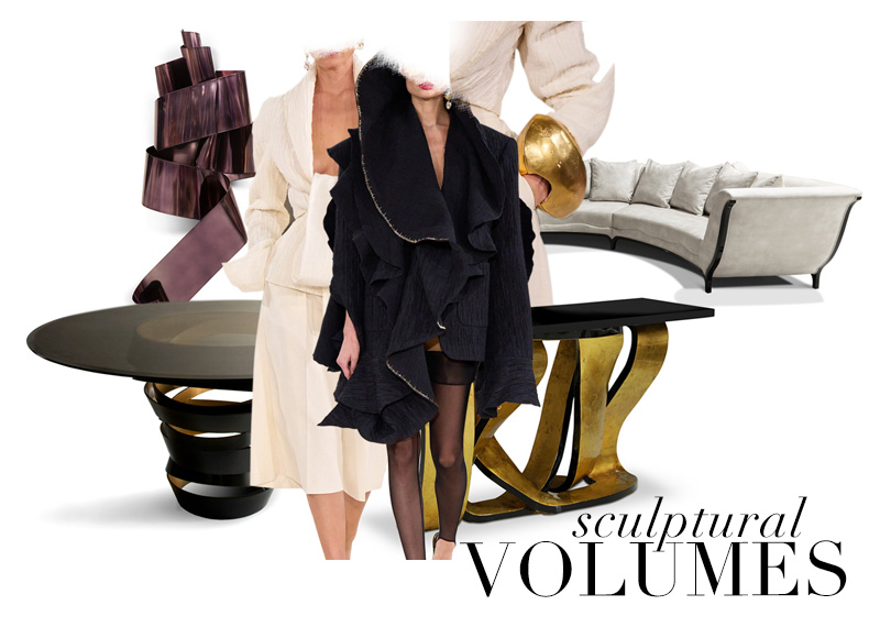 Sculptural Volumes Fashion moodboard