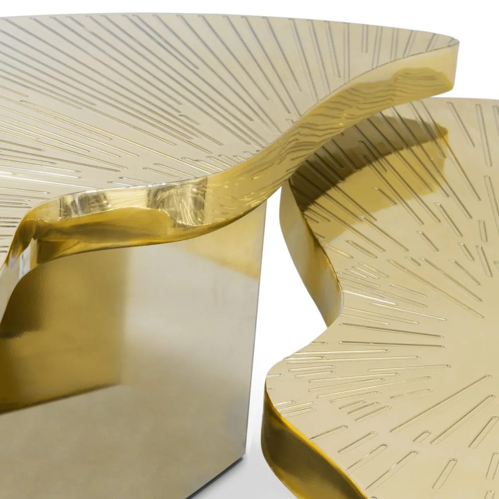 myth coffee table detail etched brass luxury dubai