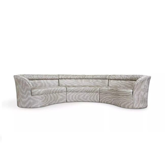 Entice Sofa: in a C chape and in cream upholstery, this comfortable sofa has the perfect shape for socializing.