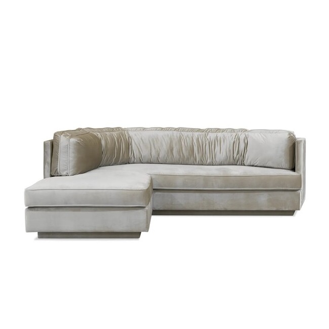 With a full cream upholstery and a minimalist approach, the Lisboa Sofa has a L shape, perfect for resting.