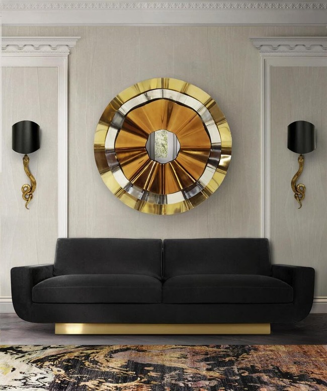 Warm metallics in interior design trends 2025