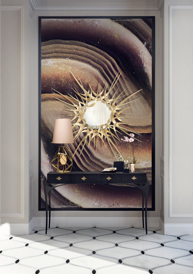 Temptation Console by KOKET in a bold and stylish entryway interior