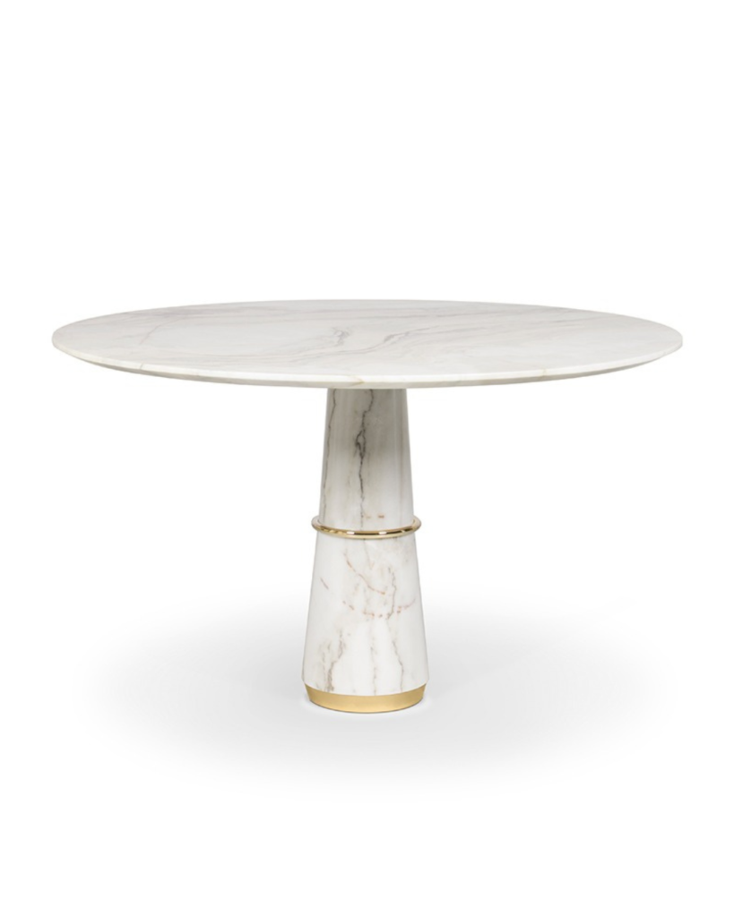 Elegant hospitality dining table – Agra by Brabbu in Estremoz marble