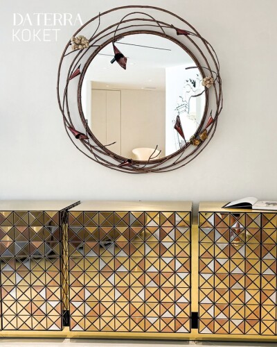 da terra showroom koket in dubai stella crystalized mirror interior art wall decor luxury designer home decoration uae