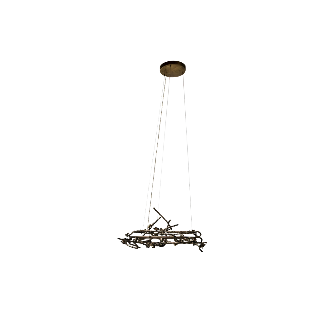 Rose Chandelier Round Handcrafted Luxury Lighting Nature Inspired Made In Portugal
