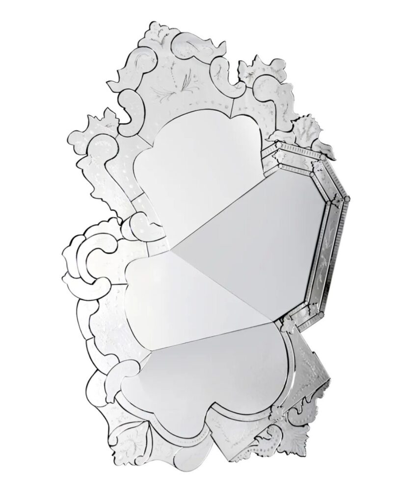 Venice mirror by Boca do Lobo – ornate luxury bathroom mirror with romantic baroque design