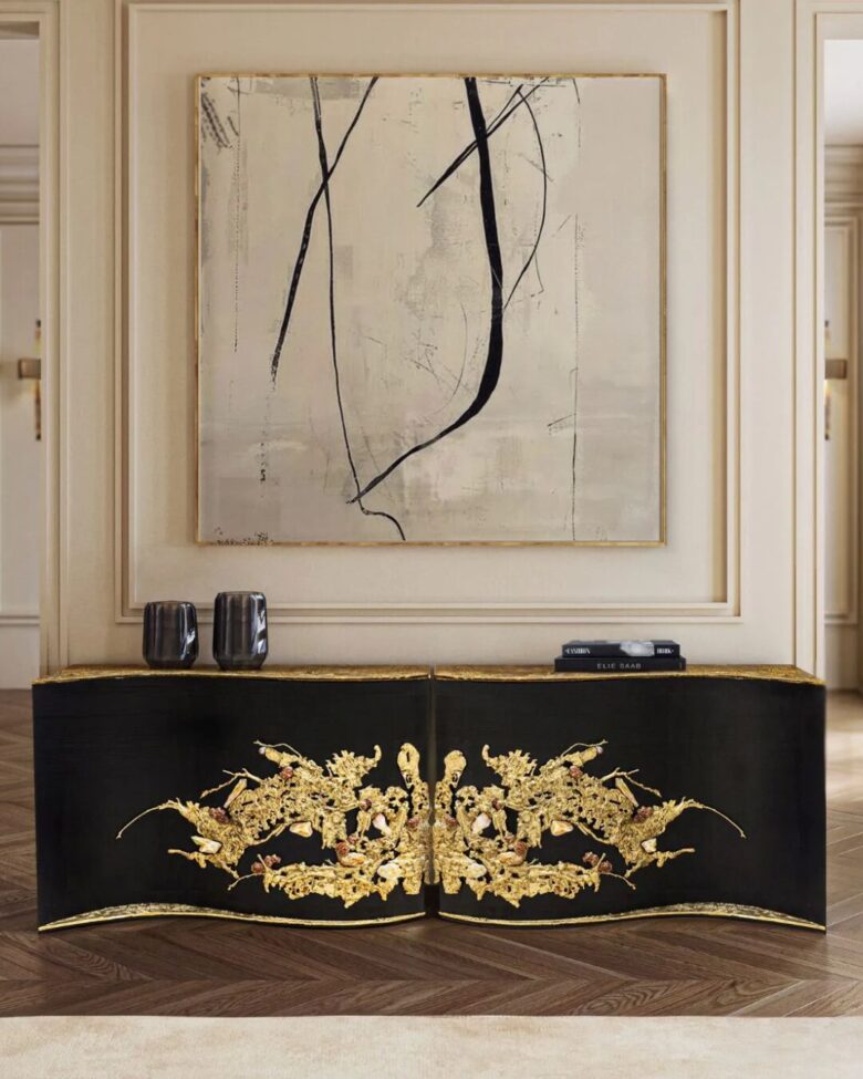 Empress Console: A Statement Luxury Entryway Table by KOKET